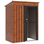 vidaXL Cabanons de jardin Marron 137 x 81 x 180 cm Métал
