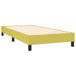 vidaXL Sommier tapissier avec matelas et LED Vert 100x200 cm Tissu