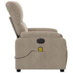 vidaXL Fauteuil inclinable de massage électrique taupe