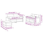 vidaXL Ensemble de canapés 3 Pièces avec coussins taupe tissu microfibre