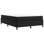 vidaXL Cadre de lit avec matelas Noir 140 x 190 cm Faux cuir