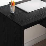 vidaXL Bureau Chêne noir 90 x 49.5 x 75 cm Bois d'ingénierie