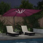 vidaXL Parasol Rouge bordeaux 286 x 285 x 270 cm Aluminium