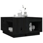vidaXL Table basse Noir 60x61x32 5 cm Bois massif de pin