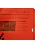 Etui Carton De 100 Pochettes Coin Pvc Lisse Haute Résistance 13/100e - A4 - Rouge - Exacompta