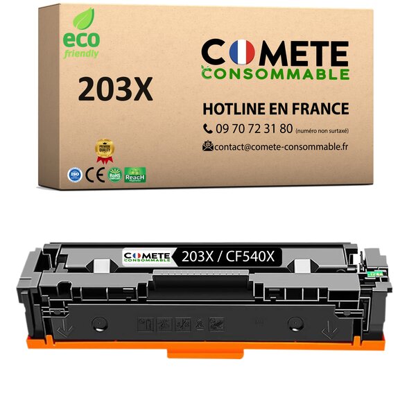 203X - 1 Toner compatible avec HP 203X CF540X Noir - Marque française