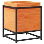 vidaXL Jardinière cire marron 40x40x50 cm bois de pin massif