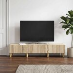 vidaXL Meuble TV Chêne Sonoma 147 x 34 5 x 30 cm Bois d'ingénierie