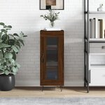 vidaXL Buffet Chêne marron 34 5x34x90 cm Bois d'ingénierie