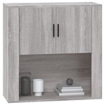 vidaXL Armoire murale Sonoma gris 80x33x80 cm Bois d'ingénierie