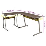 vidaXL Bureau d'angle marron bois d'ingénierie