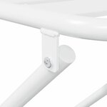 vidaXL Ensemble de bistro pliant 3 pièces – Table carrée blanche en acier