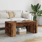 vidaXL Table basse vieux bois 102x55x42 cm bois d'ingénierie