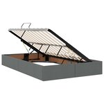 vidaXL Lit avec rangement et matelas Gris foncé 120 x 190 cm tissu