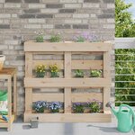vidaXL Caisses à fleurs pour palettes Euro 24 Pièces Gris clair