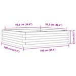 vidaXL Jardinière 100x100x23 cm bois massif de douglas