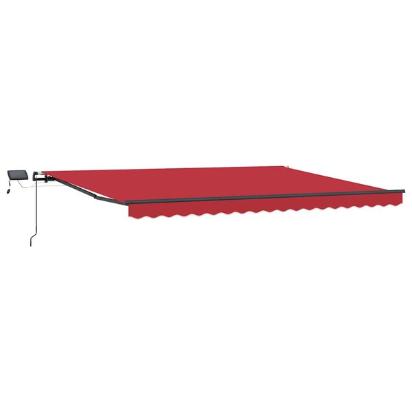 vidaXL Auvent Rétractable Rouge 400 ×300 cm tissu