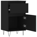 vidaXL Buffets 2 Pièces noir 40x35x70 cm bois d’ingénierie