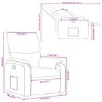 vidaXL Fauteuil inclinable Gris foncé Tissu