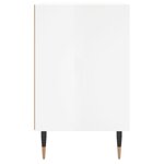 vidaXL Table de chevet blanc brillant 40x30x50 cm bois d’ingénierie