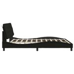 vidaXL Cadre de lit sans matelas noir 180x200 cm tissu