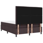 vidaXL Lit à ressorts avec matelas Marron foncé 160 x 200 cm tissu