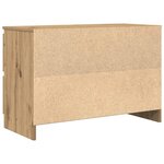 vidaXL Meuble TV chêne artisanal 80x35x54 cm bois d'ingénierie