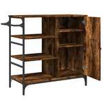 vidaXL Chariot de cuisine chêne fumé 87 5x38 5x84 5 cm bois ingénierie