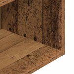 vidaXL Table de chevet avec tiroir vieux bois 35x34x66 5 cm