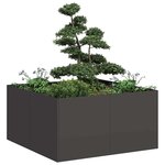 vidaXL Jardinière noir 80x80x40 cm acier laminé à froid