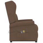 vidaXL Fauteuil de massage Marron Tissu