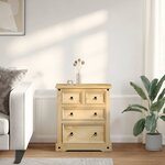 vidaXL Commode Corona 80x43x91 cm bois massif de pin