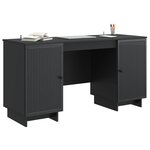 vidaXL Bureau Noir Bois d'ingénierie 142 5 x 50 x 75 cm