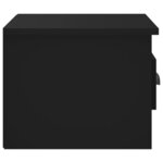 vidaXL Table de chevet murale noir 41 5x36x28 cm