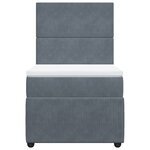 vidaXL Sommier à lattes de lit et matelas Gris foncé 90x190 cm Velours