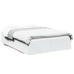 vidaXL Cadre de lit sans matelas blanc 120x190 cm