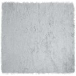 vidaXL Tapis en Peau de Mouton Synthétique Gris 120 x 120 cm Polyester