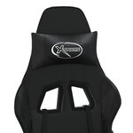 vidaXL Chaise de jeu Noir Similicuir