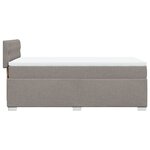 vidaXL Sommier à lattes de lit avec matelas Taupe 100x200 cm Tissu
