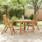 vidaXL Chaises pliables de jardin lot de 2 Bois solide d'acacia Marron