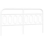 vidaXL Tête de lit métal blanc 183 cm