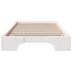 vidaXL Cadre de lit Blanc Bois de pin massif Simple Design minimaliste
