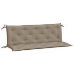 vidaXL Coussins de banc jardin lot de 2 taupe 150x50x7 cm tissu Oxford