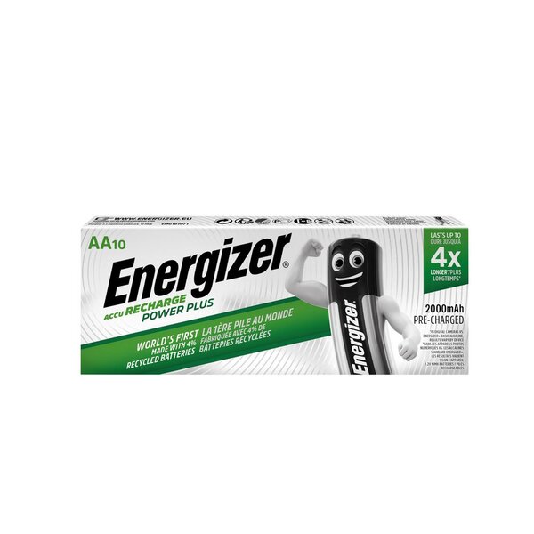 Pile rechargeable AA / HR6 Power Plus - 2000 mAh - Lot de 10 accus (paquet 10 unités)