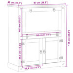 vidaXL Armoire à vin Corona 97x45x114 cm bois de pin massif