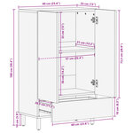 vidaXL Buffet noir 60x33x100 cm bois d'ingénierie