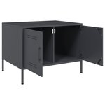 vidaXL Table basse anthracite 68x50x50 5 cm acier laminé à froid