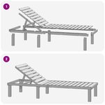 vidaXL Chaise longue Bois de pin imprégné