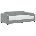 vidaXL Lit de jour avec matelas gris clair 100x200 cm tissu