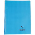 Cahier protège-cahier Koverbook Piqué Polypro 24x32 cm 160 P Seyes Coloris Aléatoire CLAIREFONTAINE